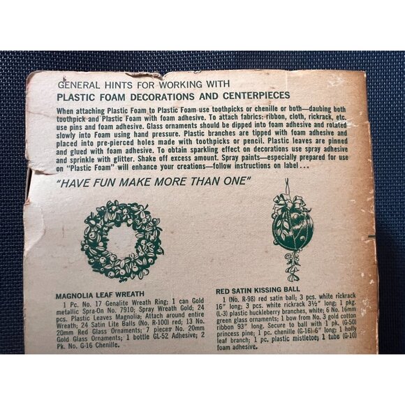 Vintage Package Holiday House Christmas Balls Decorations Star Band Satin Blue - Picture 7 of 9